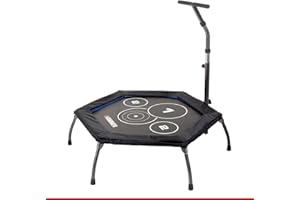 Hammer Trampoline de Fitness Cross Jump, Surface de Saut de 98 cm, Technologie brevetée, poignée réglable en Hauteur sur Plusieurs Niveaux, Puissant jusqu'à 130 kg de Poids utilisateur