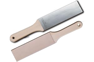 Schmiedeglut Diamantleder Essential | Abziehleder für Rasierschärfe in Sekunden | Vorbehandelt mit Schmiedeglut Polierpaste (6my / 20% Diamantanteil) | Buchenholz-Kern | Made in Germany | 1002373