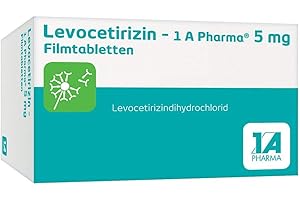1A PHARMA Levocetirizin – 1 A Pharma® bei Juckreiz durch Allergien, allergischem Schnupfen und Nesselsucht: 100 Filmtabletten