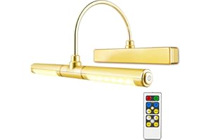 ‎HONWELL HONWELL Bilderleuchte LED Verstellbare LED Wandleuchte für Spiegel AA Batterie Betriebene mit Fernbedienungen 180° Schwenkarm