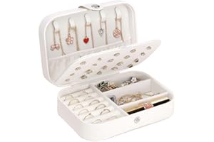 ELEUTH Portagioie da Viaggio, Piccoli Porta Gioielli Donna, Idee Regalo, Scatola Organizzatore Portagioielli per Orecchini e Anelli