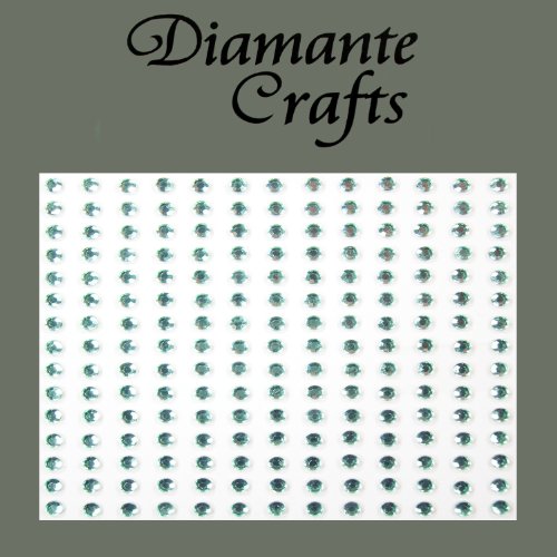 195 x 3mm Light Green Diamante Self Adhesive Rhinestone Body Vajazzle Gems - created exclusively for Diamante Crafts