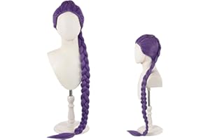 LeMarnia Anime Cosplay Perücke lila lange geflochtene Perücke Halloween Party Kostüm Perücken