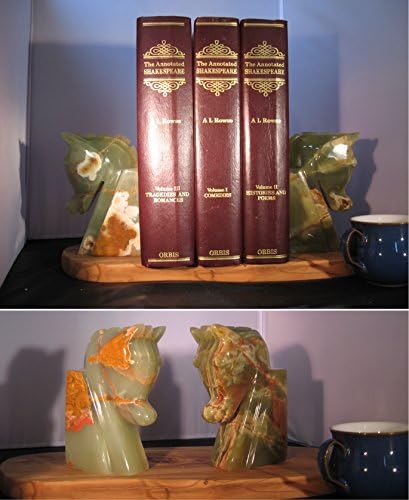 stunning heavy onyx bookends book ends in shape of horse great ornament or gift