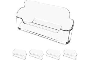 VRUPIN Visitenkartenhalter aus Acryl, transparent, 4 Stück