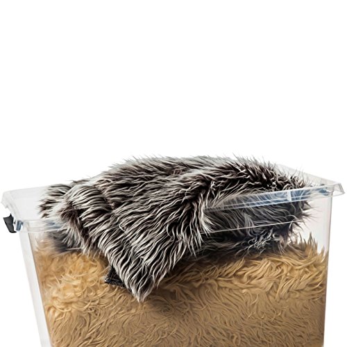 esto24® Aufbewahrungsbox mit Deckel und Rollen Größe: 60 Liter Ideal für Büro, Kinderzimmer, Küche & Werkstatt - 3