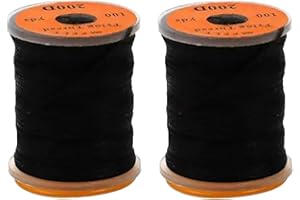 HEHGLNG 2Roll Black Fly Tying Thread,Flies Tying Thread Material,Fluorescent 100Yard 200D Bass Fishing Hook Line,Fishing Accessories,Fly Tying Materials,Accessories