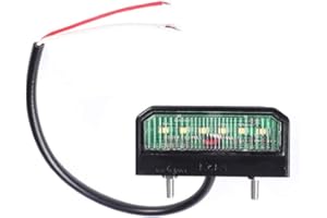 ETUKER LED Eclairage Plaque Immatriculation, 12V~24V LED Feux Arrière de Plaque d’Immatriculation Étanche, pour Camion/Camionnette/Remorque/Voiture/Moto/Lampe De Plaque D'immatriculation(6 LED Puces)