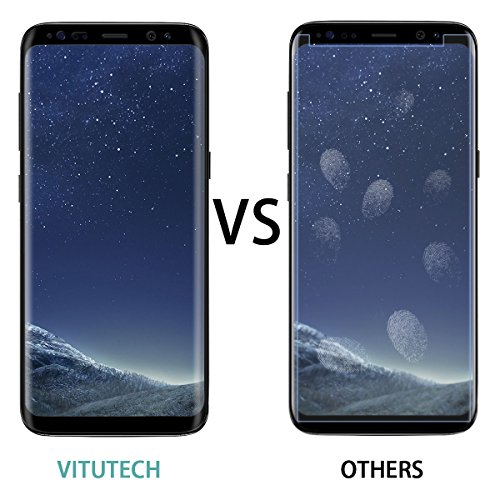 Samsung Galaxy S8 Plus Schutzfolie, Vitutech 3D Full Coverage Galaxy S8 Plus Glass Panzerglas Gehärteter Displayschutzfolie Anti-Kratz Displayschutzfolie Schutzfolie Screen Protector Für Samsung Galaxy S8 Plus- Schwarz - 5
