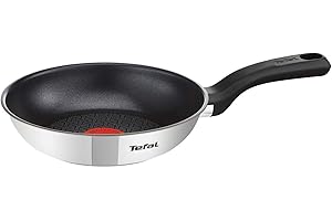 Tefal Poêle 20 cm, Induction, Revêtement antiadhésif, Acier inoxydable haute qualité, Indicateur de température Thermo-Spot, 
