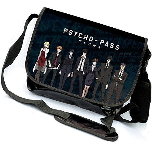 Preisvergleich Produktbild MiracleL Canvas-Umhängetasche, „Anime Cosplay“ schwarz Psycho-Pass 40cmx21cmx12cm