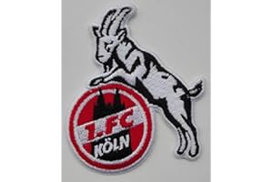JINGTONGDA 2stk FC Köln Aufnäher Patch Football Fussball Soccer Club Iron on bügelbild aufbügler Badge