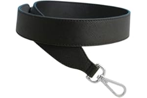 SANTIMON Sangle Bandoulière Anse de Sac Sangle Similicuir Femmes Lanière Épaule Chaîne pour Sac à Main Pochette avec Métal Boucles (Noir)