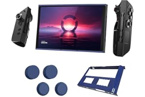BeisDirect Funda protectora para Lenovo Legion Go Handheld Console Monitor Funda protectora + funda de silicona Rocker, funda rígida con fundas para el pulgar para Legion Go Accesorios (azul)