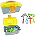 Produktbild 11tlg Kinder Werkzeugkiste Spielzeug Kunststoff Kiste werkeln Werkzeugkoffer