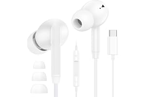 Kopfhörer USB C mit Kabel für Samsung Galaxy S25 Ultra S24 S23 FE S22 S21 A16 A17 A35 A36 A54 A55 A56 5G, In-Ear Headset Kopfhörer mit Mikrofon Ohrhörer USB Typ C für iPhone 17 Air 16 15 Pro Max Plus