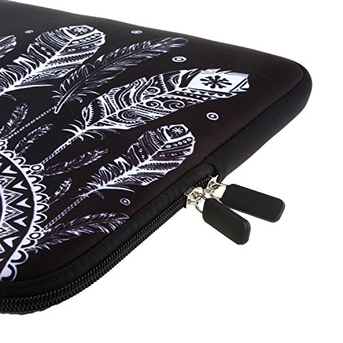 ivencase 13- 13.3 Zoll Portable Weich Laptophülle Tasche Neopren Sleeve Hülle Schutzhülle für Notebook / Ultrabook / Macbook Air / Pro Retina 12.14 Zoll iPad Pro ( schwarz ) - 5