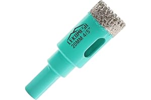 Diamond Tile Core Drill Bits - 4/5"(20mm) Tile Hole Saw Cutter with Triangle Shank for Porcelain Ceramic Marble Granite Stone Quartz, LEKOMESH