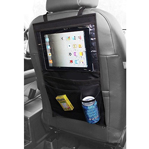 Preisvergleich Produktbild Forepin® iPad Tablet Auto Rücksitztasche Rücksitz Organizer Fahrzeug Reise Multi-Tasche Aufbewahrungstasche Organiser Kasten Hängend Wickeln Flaschenhalter Tissue Pouch Schwarz