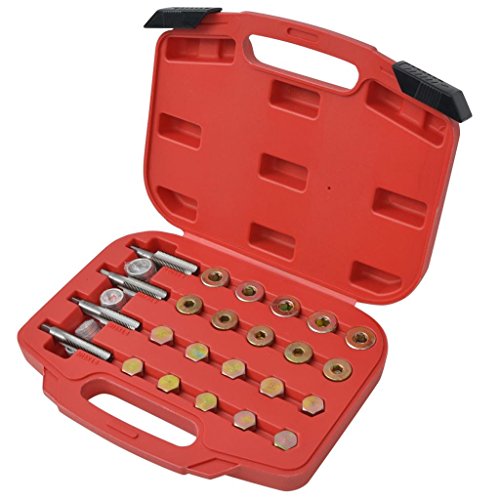 vidaXL lablassschraube Ölwanne Gewindereparatur-Satz 64tlg. Set M13 M15 M17 M20 210174