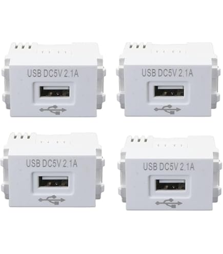 GAOUTO 3 stuks USB-voedingsmodule: 220 V stopcontact op 5 V-transformator, 2 ,1 A USB-laadstopcontact, schakeladapter voor smartphones en USB-apparaten