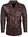 Price comparison product image Aviatrix Men's Real Cow Hide Leather Belted Motorbike Coat with Removable Body Armour (PT9R) 6XL