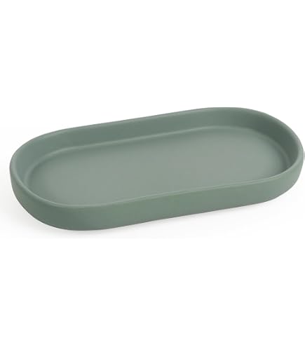 2 Pezzi Vassoio Portaoggetti Da Bagno Ovale, 25×11×2cm Vassoio - 5
