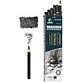 Marie's Artist Charcoal Pencil 12 Piece Set, Soft Black Paper Handle Charcoal Pencils for Drawing and Sketching