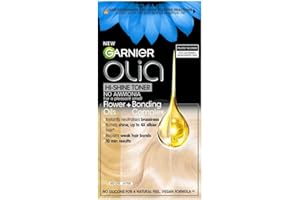 Garnier Olia Hi-Shine Hair Toner, Neutralises Brassy Tones, No Ammonia, Vegan Formula, Colour: 10.02 Pearly Blonde, 174ml