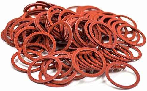 Flat Gasket Type 110 for pumps, motors, insulating parts, industrial valves (up to 110°C) 100 pcs (1-1/2" (44.5x36x2 mm))