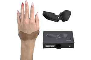 DELTAHUB, Poggiapolsi ergonomico Carpio 2.0 per mancini, supporto per tunnel carpale, sollievo dal dolore, anti-fatica, facile scorrimento, elegante, per ufficio, computer, laptop, gaming, L, nero