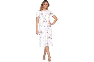 e.FEMME® Damska koszula nocna Kate 2348 z krótkim rękawem, 100% bawełna