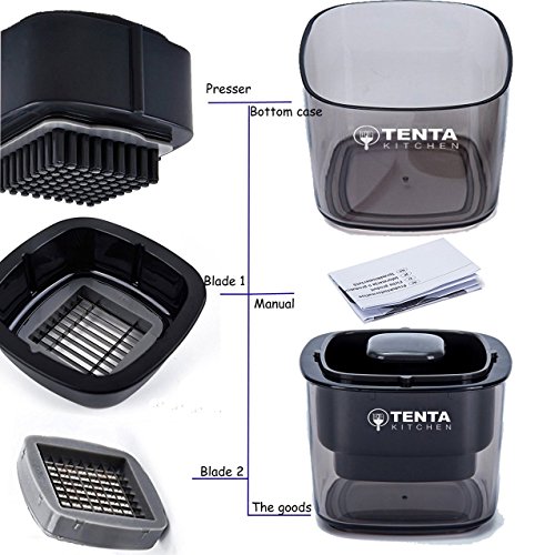 Trenta Küche Knoblauchpresse, Knoblauch Crusher, Lebensmittel Knoblauchpresse Mini Chopper Fleischwolf Dicer Hobel Miniatur Alligator Chopper Press & # xff08; 2 Sets Klingen) - 2