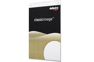 DEFLECTO Deflect-o 47101 - Soporte para cartel (A5, vertical, perforado para fijación en pared), transparente