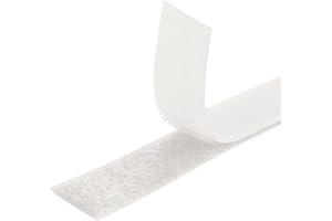 MARARDI Bande Auto-Agrippante [Blanc] Ruban à Coudre Double Face [5 Mètres x 20 mm] Hook and Loop [NON ADHÉSIF] Extra Solide et Résistante pour la Couture l'Habillement l'Artisanat le Bricolage