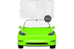 Kinder Fluff Pare-Soleil pour Pare-Brise pour Tesla Model 3/Y | Pare-Soleil Pliable en Tissu Oxford | Conçu pour Pare-Soleil de Tesla Modèle 3 et Tesla Modèle Y pour Pare-Brise - 142X95cm