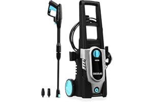 Cecotec Hidrolimpiadora HidroBoost 1400 EasyMove. Potencia máxima 1400 W, Compacta, Potente y portátil, Ruedas y asa Alta, Caudal máx 408 l/h. 105 Bares máx. Boquilla Turbo y Boquilla Ajustable