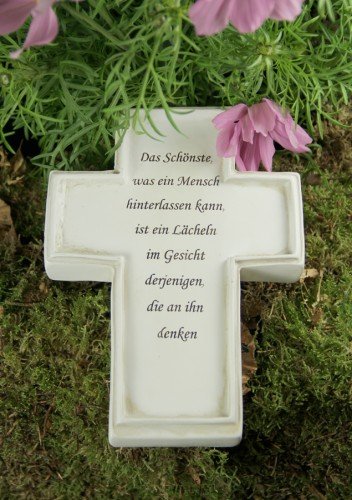 Grabkreuz "Das Schönste, was ein Mensch..."