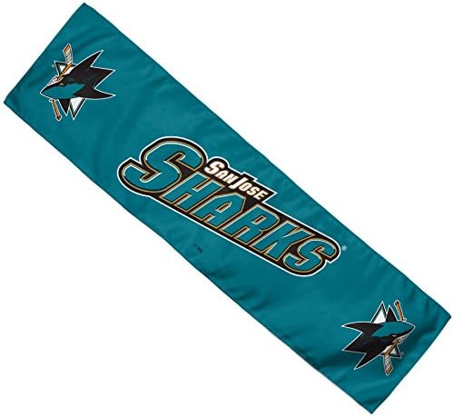 NHL San Jose Sharks Cooling Towel, 8 x 30", Team Color