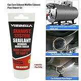 sellador escape alta temperatura Ahorra energía Yunhigh Kit de reparación Sistema de Escape Alta Temperatura 1100 ° C Sellado ignífugo Escape Sellador de Grietas Tubo de Escape Silenciador de reparación Adhesivo Sellador Profesional para Moto Auto