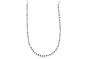 Kuzzoi Pasek do okularów, łańcuszek do okularów dla mężczyzn, wykonany ręcznie ze srebra wysokiej próby 925, ze szklanymi koralikami i wytrzymałą taśmą gumową pętli, długość ok. 70 cm, srebro, 70