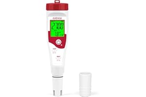 GIDIGI Digital Pool Salt Tester, Pool pH Meter,New Update 5 in 1 pH Salinity Meter, Simultaneously Display Pool Water Quality pH TDS EC Salt Temperature, Suitable for Saltwater, Hot Tub,Spa, Pool, Aquarium