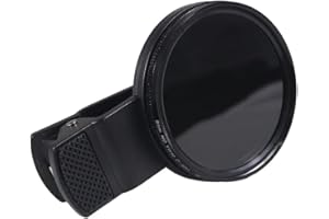 NovelGoal 52 mm Professioneller Handy-Kamera-Clip mit Makro-Objektiv, CPL-Stern, variabler ND-Filter für alle Smartphones, Aluminiumlegierungsgewinde (mit 52 mm ND2 400, rundes Loch)