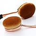 5 X Rose Gold & Black Oval Powder Foundation Toothbrush Shaped Makeup Brushes Beauty Blusher Kit