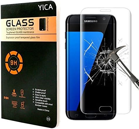 Samsung S7 Screen Protector,Yica Samsung Galaxy S7 Clear Tempered Glass [Full Screen Coverage] Design Screen Protector for Samsung Galaxy S7