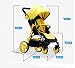 Light portable umbrella stroller baby push car can sit or lie folded stroller (hand can mention)