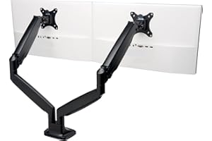Kensington Braccio per Monitor Doppio con Piastra Vesa, Altezza Regolabile One-Touch, per l'Home Office, Molla a Gas integrata, Nero (K59601WW)