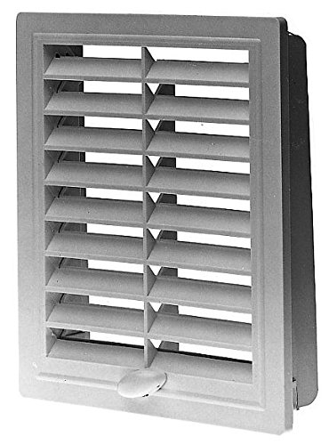 Upmann Lueftungsgitter Kunstst. 10x21 verstellbar mit Einbaur. weiß, 1 Stück, 50142