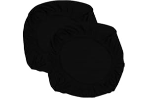 Yikko Coprisedili elasticizzati elasticizzati in spandex, lavabili per sedie da ufficio, sala da pranzo, bar, decorazione per feste di matrimonio (2, nero)