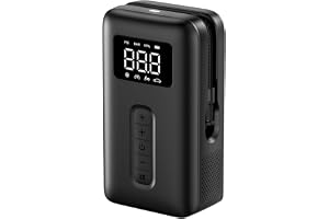 UGREEN Portable Air Compressor, Digital Tire Pressure Detection Air Pump Tyre Inflator with LED Light (Max 150 PSI) Auto Shut Off Electric Pump for Car, Bike, Ball, etc, Long Battery Life